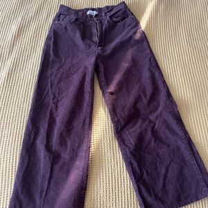 BDG Women's Dark Purple Corduroy Flare Jeans